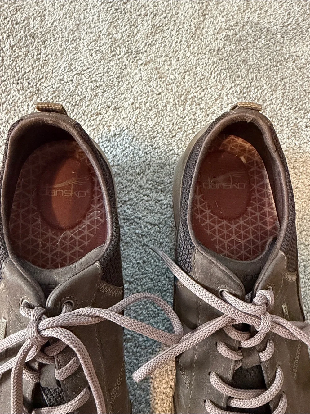 Dansko Women’s Casual Lace-Up Waterproof Slip Resistant Clog Sneakers in Brown